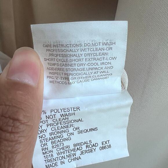 Tony Bowls Paris Cream Strapless Bodycon Mermaid Ball Gown Prom Dress Women's 2 - Picture 7 of 14